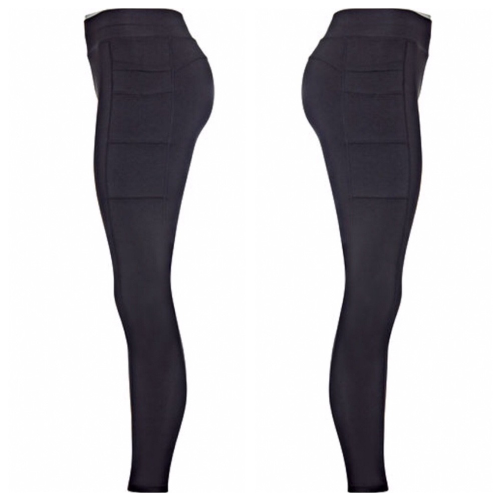 Fitted Supportive Athletic Leggings with Pockets - Picture 3 of 6
